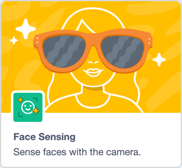 De tegel Face Sensing in de lijst met uitbreidingen
