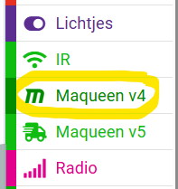 Maqueen v4 in menu
